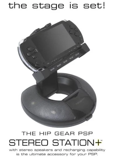 Psp rechargeable cable w / stereo speaker