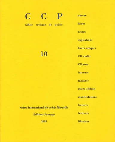 CCP, N� 10, 2004/2 : Pascal Quignard (1CD audio)