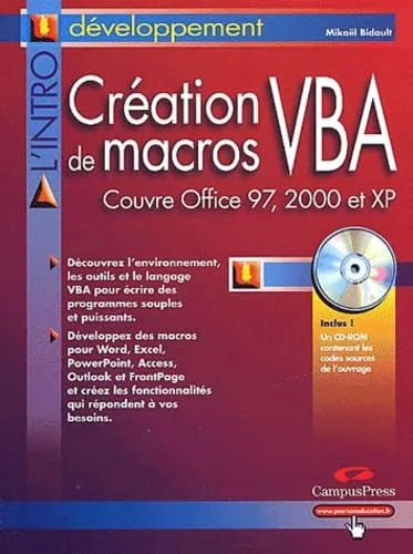Création de macros VBA (avec CD-Rom)