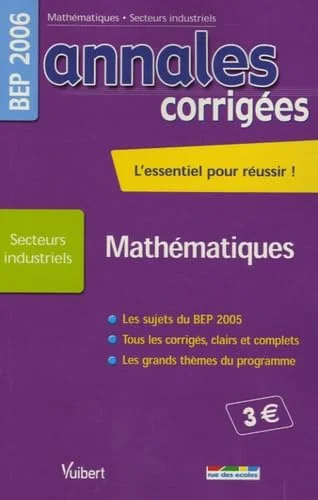 Mathématiques BEP Secteurs industriels