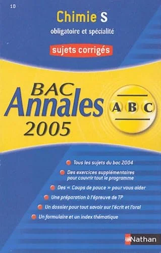 Chimie Bac S : Sujets corrigés