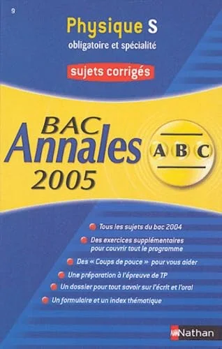 Physique Bac S : Sujets corrigés