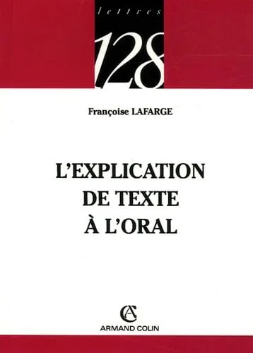 Explication de texte à l'oral