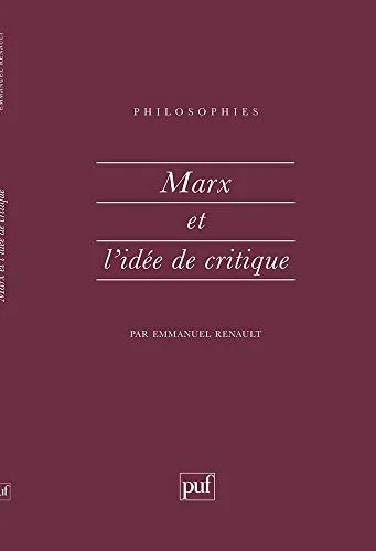 Marx et l'id�e de critique
