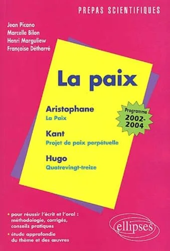 La paix : Programme 2002-2004