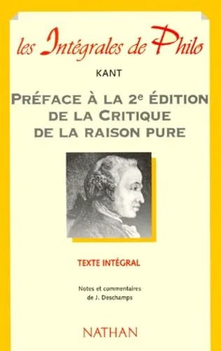 Pr�face � la 2e �dition de "la Raison Pure"