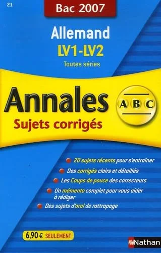 Allemand : Annales corrigés, bac 2007