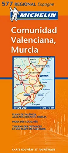 Carte routière : Comunidad Valenciana, Murcia, N° 11577 (en espagnol)