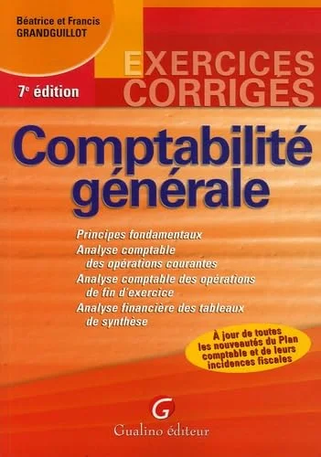 Comptabilit� g�n�rale : Exercices corrig�s