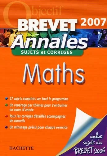 Maths : Annales Sujets et corrigés