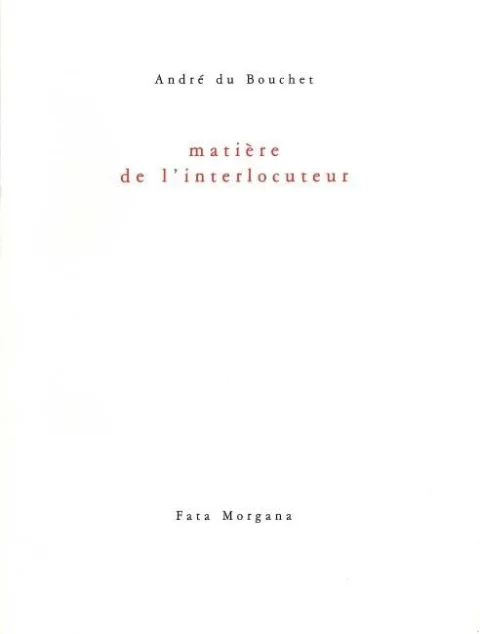 Mati�re de l'interlocuteur