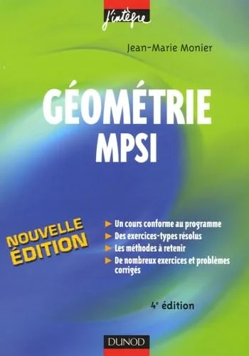Géométrie MPSI : Cours, méthodes et exercices corrigés