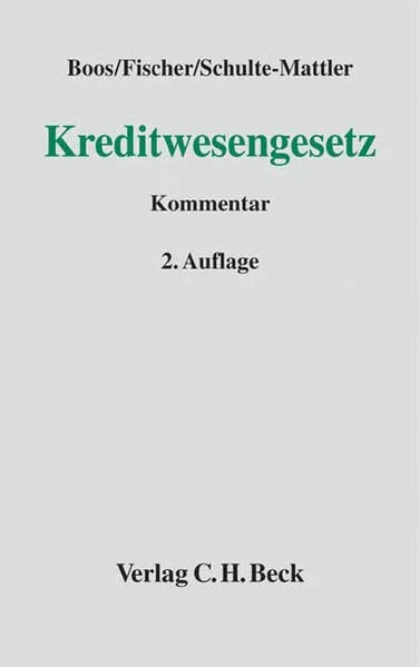 Kreditwesengesetz ( KWG).