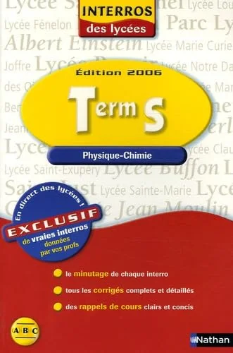 Physique Chimie Tle S