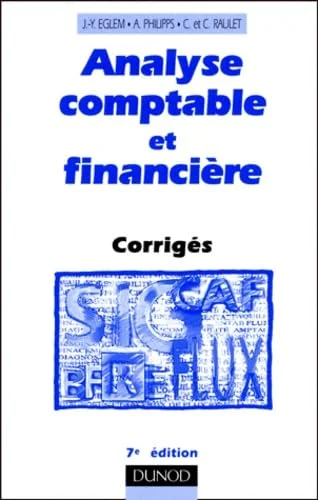 Analyse comptable et financi�re: Corrig�s