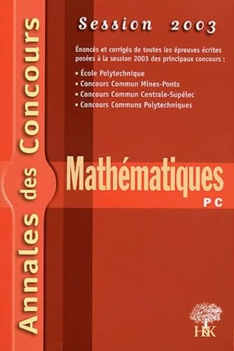 Math�matiques PC : Session 2003