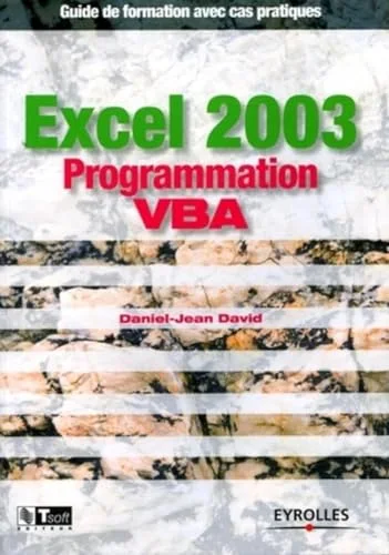 Excel 2003 Programmation VBA : Guide de formation avec cas pratiques