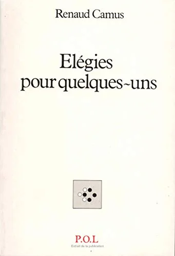 El�gies pour quelques-uns