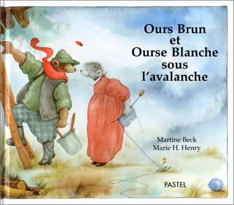Ours brun et Ourse blanche sous l'avalanche