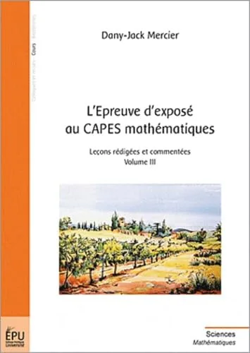 L'Epreuve d'Expose au Capes Math. T 3